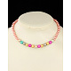 Mode Nachahmung Acryl Perle dehnbar Halsketten für Kinder NJEW-JN00425-03-1