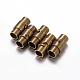Brass Locking Tube Magnetic Clasps KK-MC077-AB-1