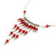 Модно стеклянные бусины ожерелья NJEW-PJN883-1-2