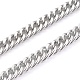 304 collane con catena a maglia cubana in acciaio inossidabile con taglio a diamante NJEW-JN03368-02-2