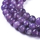 Fili di perle di pietra mica naturale di lepidolite / viola G-D0020-15-4mm-3