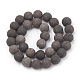 Brins de perles de pierre de lave synthétique G-S277-12mm-19-2