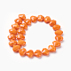 Opaque Solid Color Glass Beads Strands GLAA-E405-01A-2