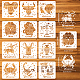 12 stücke 12 arten haustier aushöhlen zeichnung malschablonen DIY-WH0394-0101-2