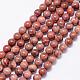 Chapelets de perles en jaspe rouge naturel G-F425-42-1