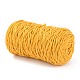 コットン糸  DIYの工芸品について  ギフトラッピングとジュエリー作り  ゴールド  3mm  約150m /ロール OCOR-F013-08-2
