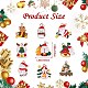 36pcs 9 colgantes del esmalte de la aleación del tema de la navidad del estilo ENAM-SZ0004-17-2