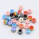Mixed Color Striped Resin Round Beads X-RESI-RB061-1