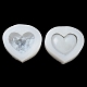 Stampi in silicone per scatola portaoggetti fai da te a forma di cuore con rosa DIY-G099-01A-4
