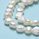 Hebras de perlas de agua dulce cultivadas naturales PEAR-A005-07C-01-4
