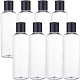 BENECREAT 8 Pack 5oz Large Clear Plastic Refillable Bottles Cosmetic Bottles with Black Press Caps for Shampoo TOOL-BC0008-30-1
