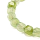 Natural White Jade(Dyed) Beaded Stretch Bracelet BJEW-JB07954-5