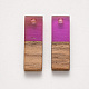 Colgantes de resina transparente y madera de nogal RESI-S358-79B-B01-1