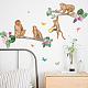 塩ビウォールステッカー  壁飾り  猿の模様  980x390mm DIY-WH0228-491-4