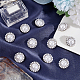Nbeads 12 pieza de botones de perlas de metal con forma de flor de 25 mm FIND-NB0003-71P-4