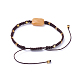 Adjustable Natural Yellow Jade Braided Bead Bracelets BJEW-JB05051-03-2