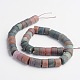 Column Frosted Natural Indian Agate Beads Strands G-L158-10-2
