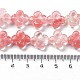 Chapelets de perles en verre de quartz de cerise G-P520-A05-01-5