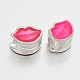Silver Color Plated Alloy Enamel European Beads MPDL-E029-01S-1