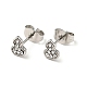 Rhinestone Gourd Stud Earrings with 316 Surgical Stainless Steel Pins EJEW-A081-04P-03-1