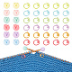 Nbeads 30Pcs Baking Painted Zinc Alloy Knitting Stitch Marker Rings DIY-NB0009-64-1