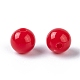 Rond rouge acrylique séparateurs perles opaques X-PAB703Y-9-2
