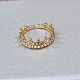 Corona 925 anillo de dedo de plata esterlina para niña mujer RJEW-BB71152-H-2