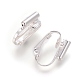 Brass Clip-on Earring Converters Findings KK-L175-01S-1