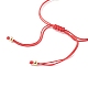 Einstellbare Nylonfaden geflochtene Perlen Armbänder Sets BJEW-JB06436-12