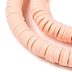 Плоские круглые бусинки распорки ручной полимерной глины CLAY-R067-4.0mm-13-2