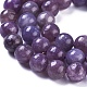 Fili di perle di pietra mica naturale di lepidolite / viola G-D0020-15-6mm-3
