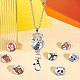 SUNNYCLUE 1 Box 12 Styles Glass Snap Buttons Office Lanyard ID Badge Holder Necklace Animal Cabochons Badge Lanyard Breakaway Charms Glass Dome Cabochons Stainless Steel Sweater Chain 30 inches Long DIY-SC0019-11-5