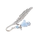 Segnalibro angelo fiore acrilico con perla imitazione AJEW-JK00225-3
