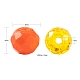 500個5色電気メッキガラスビーズ  ABカラーメッキ  ファセットロンデル  クリア＆オレンジ＆レッド＆オレンジレッド＆パープル  6x5mm  穴：1mm  100個/カラー EGLA-LS0001-01B-3
