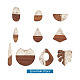Kissitty 20 pièces 10 pendentifs en résine et bois de noyer RESI-KS0001-05-7