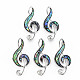 Musical Note Natural Abalone Shell/Paua Shell Brooch Pin G-N333-002-RS-1