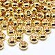 Brass Flat Round Spacer Beads X-KK-M085-18G-NR-1
