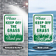 GLOBLELAND 2 Pack Please Keep Off the Grass Sign AJEW-GL0001-05A-17-5