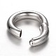 Platinum Plated Ring Sterling Silver Key Clasp Findings STER-N014-25-2