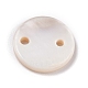 Natural Freshwater Shell Buttons BSHE-B003-16-3
