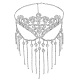 AHANDMAKER Fringe Masquerade Mask for Women AJEW-WH0312-35S-2