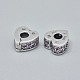 Perline europee in argento sterling 925 placcato argento antico STER-L060-10A-AS-1