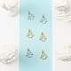6 pièces 2 couleurs pendentifs en laiton KK-FS0001-03M-4