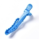 プラスチックダッカール  ヘアセクションクリップ  太い髪も細い髪も簡単にスタイリングできる  ブルー  110x15x38mm OHAR-WH0016-09C-2