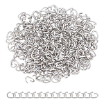 UNICRAFTALE about 300pcs 24 Gauge Oval Open Jumps Rings Connector Rings Stainless Steel Metal Jump Ring Jewelry Connectors for DIY Jewelry Making Stainless Steel Color
