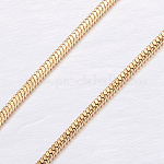 Collares de cadena de serpiente de 304 acero inoxidable, con cierre de langosta, dorado, 17.9 pulgada (45.5 cm), 1mm