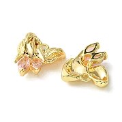 Charms cuore in ottone KK-D092-02G-01