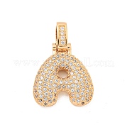 Латунные микропаве прозрачные подвески с фианитом KK-B099-01G-A