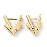 Серьги-кольца из латуни с треугольным покрытием для женщин KK-Z038-19G