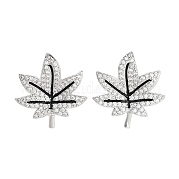 Серьги-гвоздики из латуни с покрытием из листовой стали EJEW-N055-36P-RS